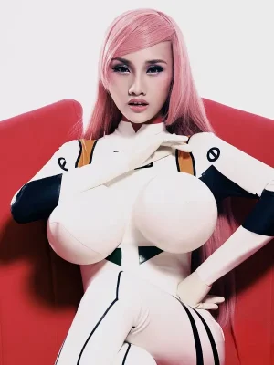 Latex Zero Operator Boobs Costume Catsuit