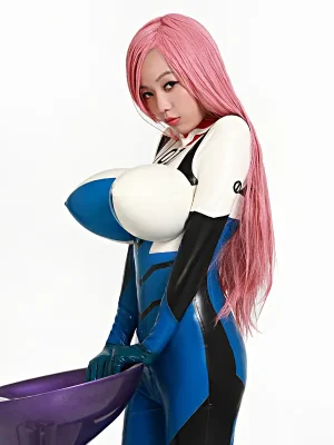 Latex NASCAR Pit Vixen Catsuit
