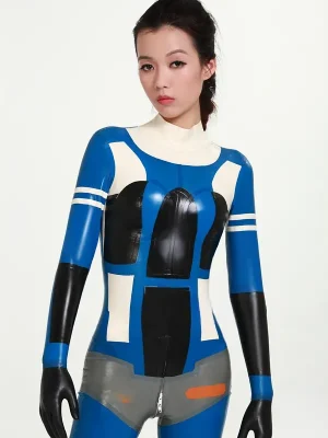 Latex Sensual Modern Art Catsuit