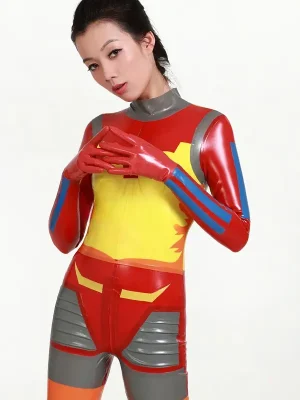 Latex Red Anime Style Catsuit