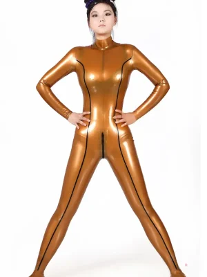 Latex Agent Abby Catsuit with Feet