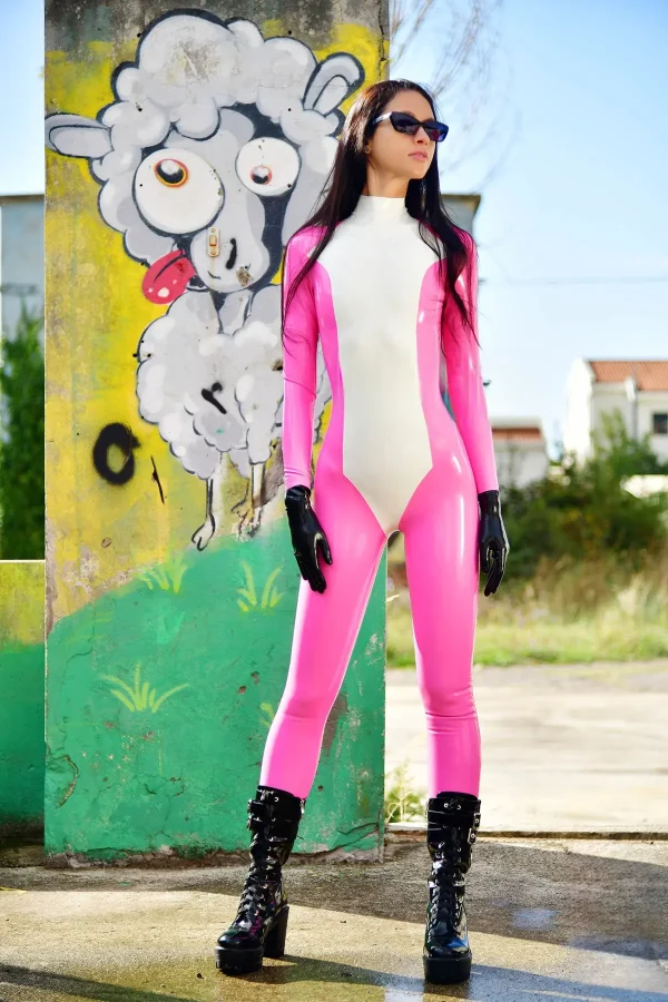 Latex Rose Ranger Hero Catsuit - dermalatex