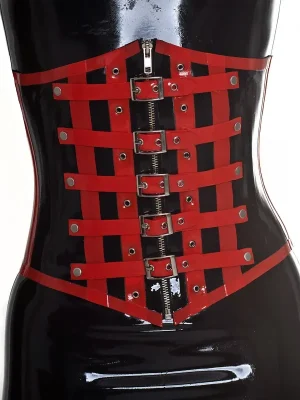 Latex Bird Caged Underbust Corset