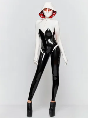 Latex Arachne Spidey Hooded Catsuit