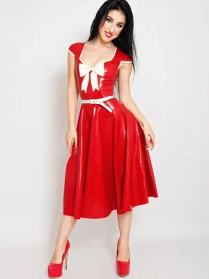 Latex Bow-delicious Party Dress