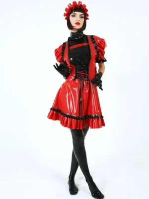 Latex Housemaid Uniform Dress