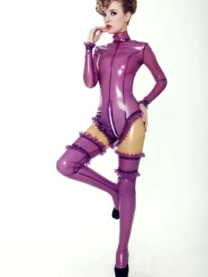 Latex Purple Rain Catsuit