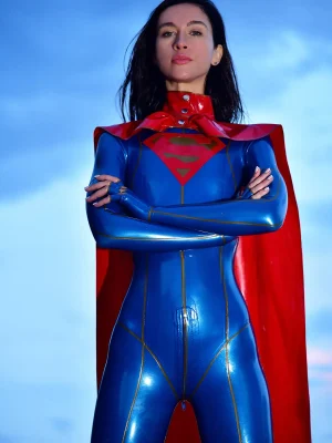Latex Super Girl Cosplay Catsuit