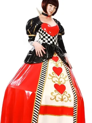 Latex Alices Wonderland Costume Dress