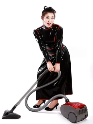 Latex Total Black Dress