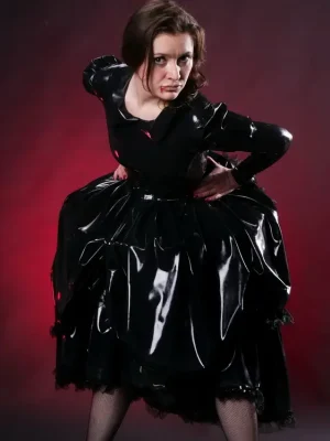 Latex Vamping Villainy Dress