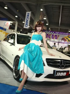 Latex Summers Day Blue Dress