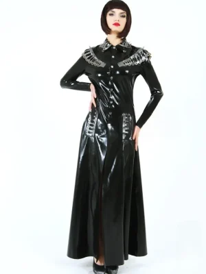 Latex Thrones Full-Length Trench Coat