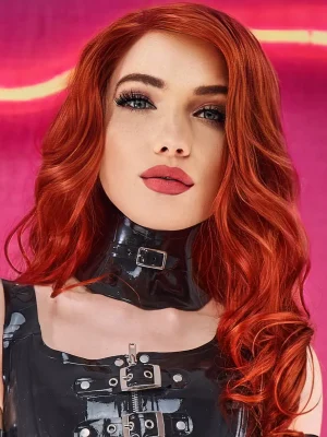 Latex Wide Neck Collar Corset