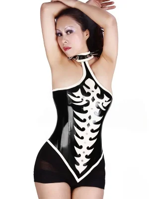 Latex Tribal Halter Dance Corset