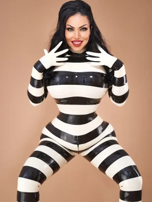 Latex Prison Break! Catsuit