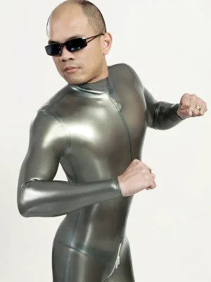 Latex Mens Standard Back Zipper Catsuit