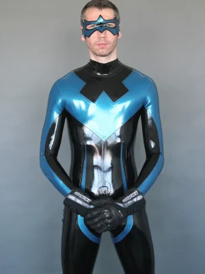 Latex Mens Nightwinger Back Zipper Catsuit