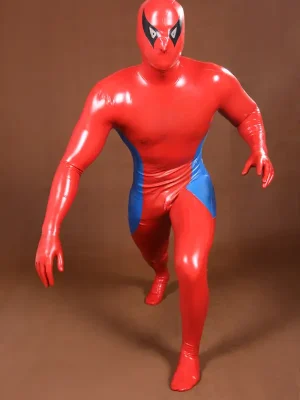 Latex Mens Spider-Man Streaker Total Coverage Catsuit