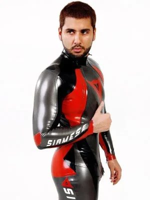 Latex Mens T-Age Style Motorcycle Racing Catsuit Version 18
