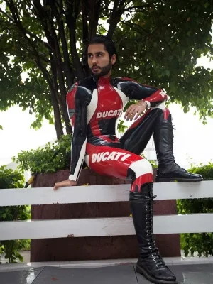 Latex Mens Brand Name T-Age MotoGP Biker Catsuit Version 9