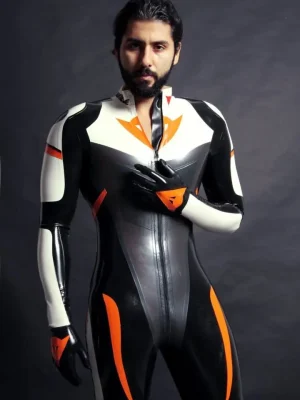 Latex Mens MotoGP Biker Catsuit Version 4