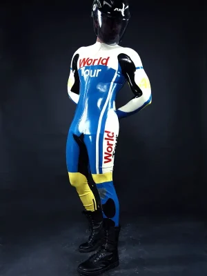 Latex Mens World Tour Motorbike Catsuit