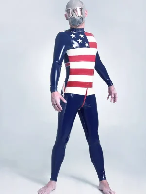 Latex Mens Alliance Back Zipper Catsuit