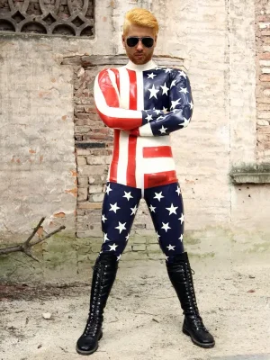 Latex Mens USA Hooray Catsuit