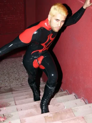 Latex Mens Significo Catsuit