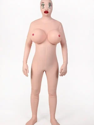 Latex Mens Baby Doll Total Enclosure Catsuit with Sheaths