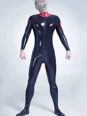 Latex Mens Evander Front Zipper Catsuit