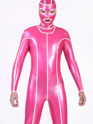 Latex Mens Gyro-Gimp Hooded Catsuit