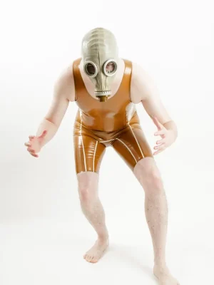 Latex Mens Singlet Top Short Suit