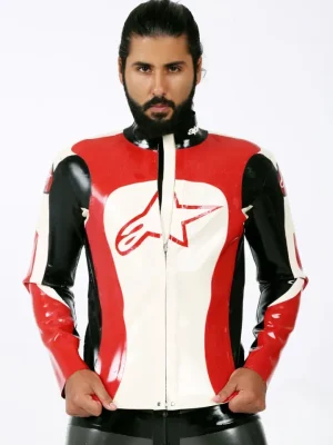 Latex Mens Branded Conventional Motorcycle Jacket