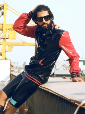 Latex Mens College Varsity Jacket