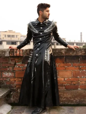 Latex Mens Thrones Full-length Trench Coat