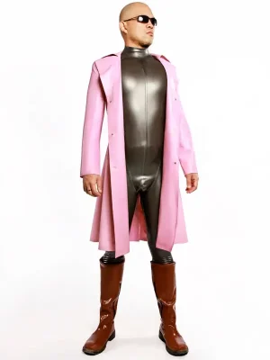 Latex Mens Trench Coat