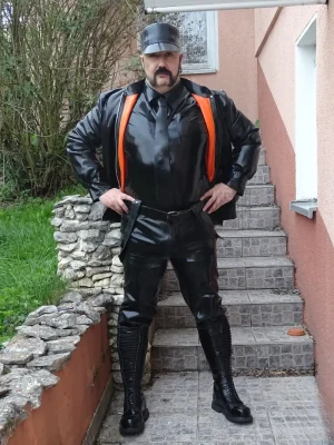 Latex Mens Air Force Flight Jacket