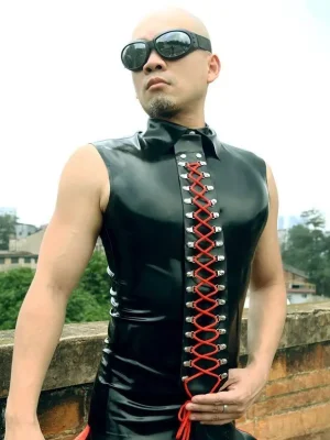 Latex Mens Sleeveless Shirt