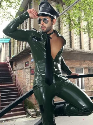 Latex Mens Uniform Shirt