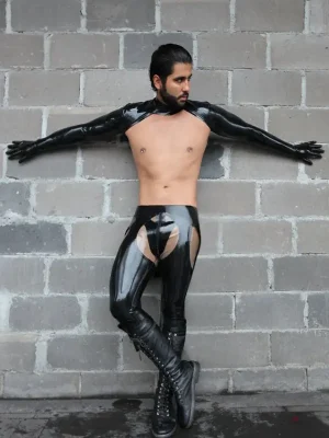 Latex Mens Peek-aBoo Leggings