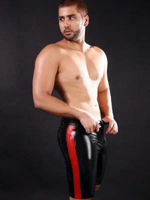 Latex Mens Tight-Fitting Bermuda Shorts