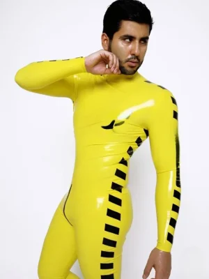 Latex Mens Biohazard Neck Entry Catsuit