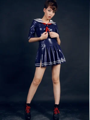 Latex Sailorette Tunic Top