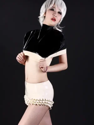 Latex XXXXXX Short Cape Top