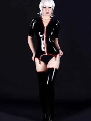 Latex Lucille Garter Dress